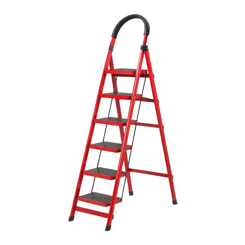 บันได STEP 6 ขั้น MEDILA รุ่น HMLV-00172-6-RD พับได้ สีแดง_0